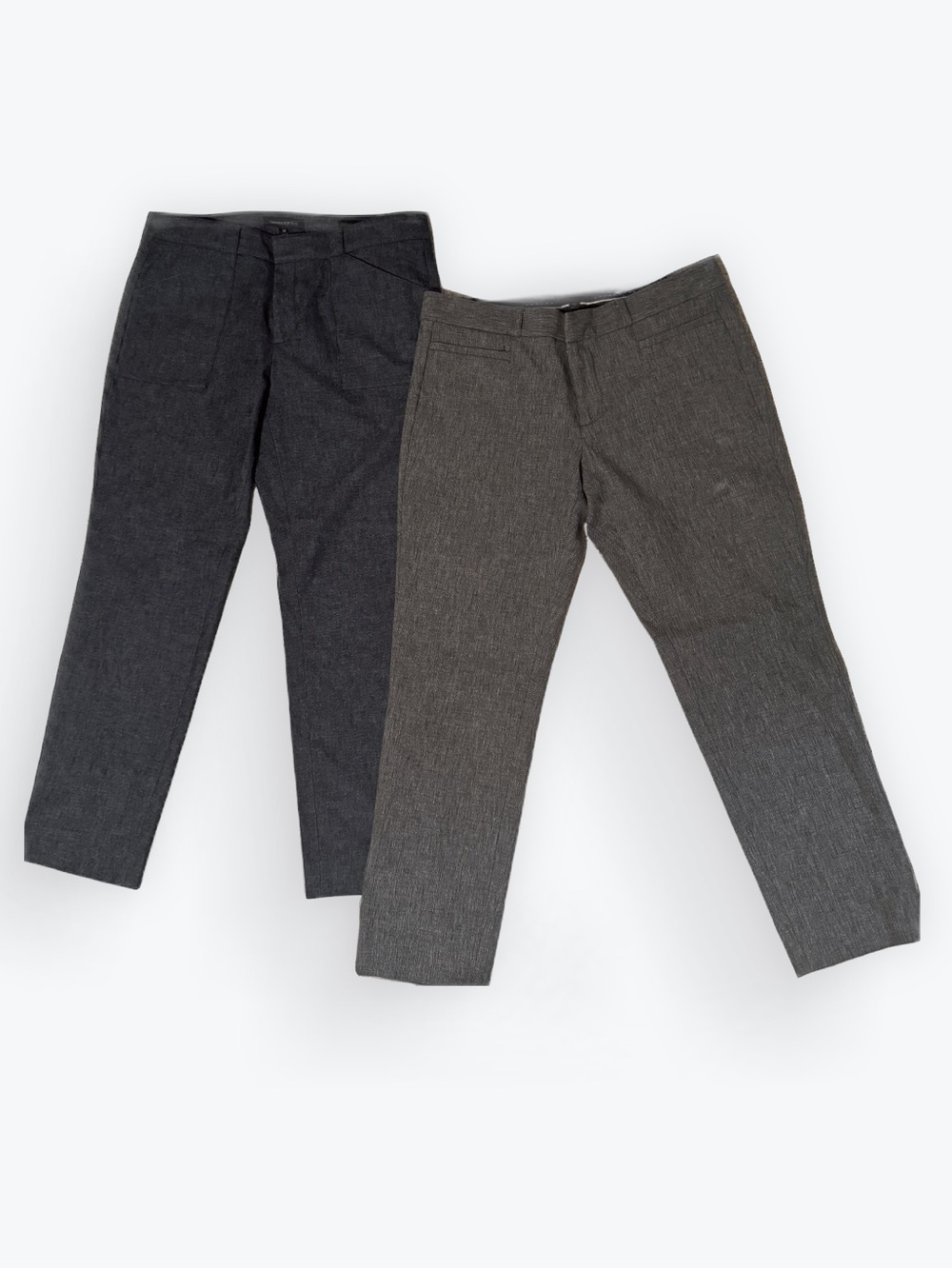 Banana Republic Sloan Ankle Pants in Charcoal and Denim Blue